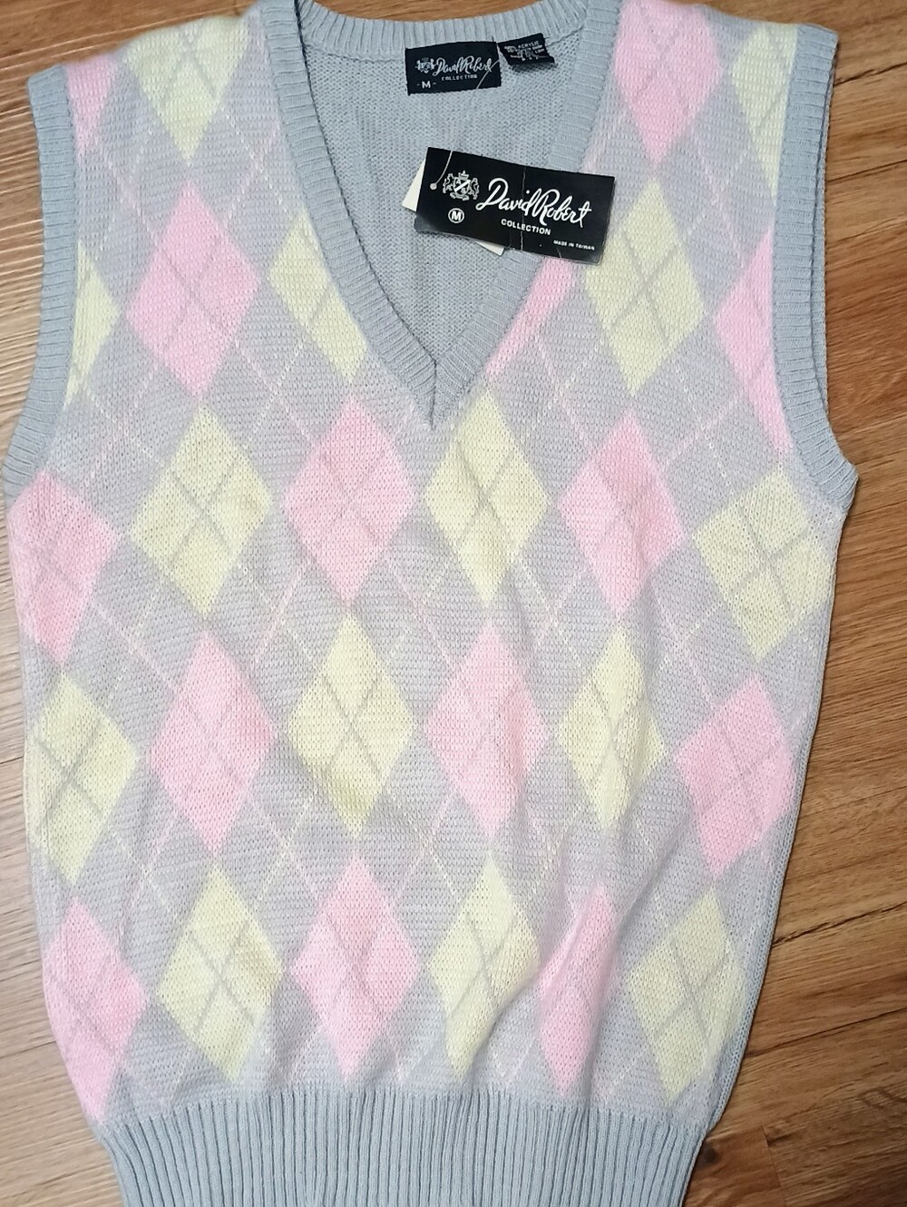Vintage David Robert Collection Argyle Sweater Vest | Med